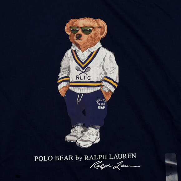 Polo Ralph Lauren Polo Bear Blue Tee Shirt - POLO BEAR RLTC TRACK 67 XL - Picture 3 of 3
